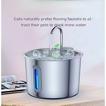 Rubeku Pet Water Fountain Stainless Steel 2.2L